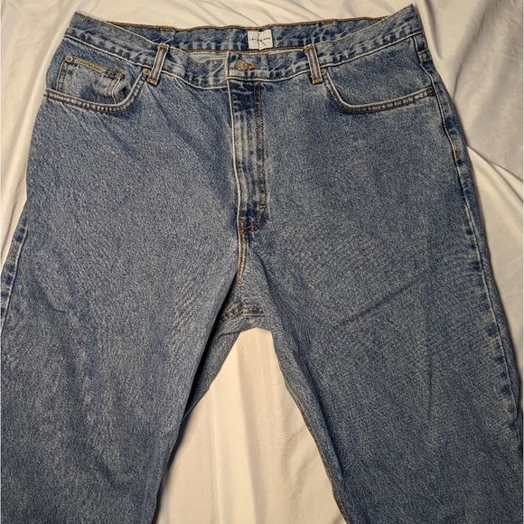 Vintage Calvin Klein Easy Fit Double Stonewash Size 38x34 Jeans BMPP171 - Picture 3 of 11
